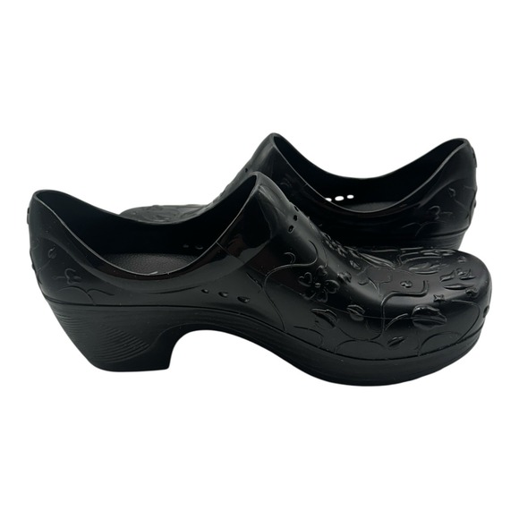 Dansko Pixie‎ Clogs Womens EU 42 US 11.5-12 Black Rubber Slip On Nursing Shoes - Picture 7 of 10